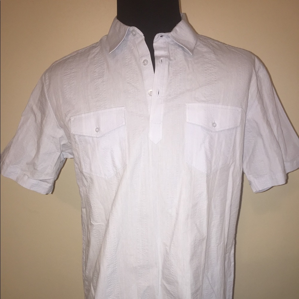 Cubavera Men's Half Button Pullover Shirt Sz Large